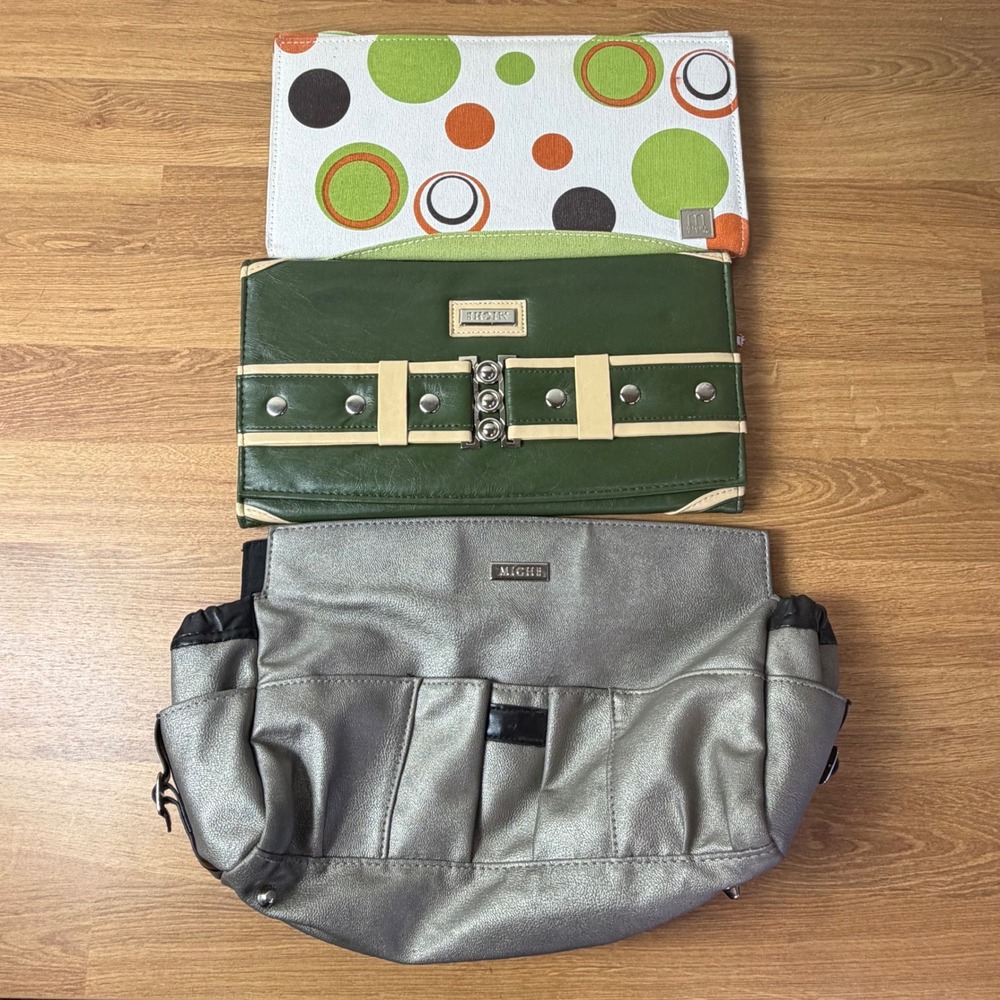 Miche Bundle Handbag Metallic Silver Base with 2 Shells